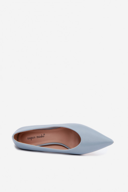 Sapatos pontudos com saltos em azul Silenta