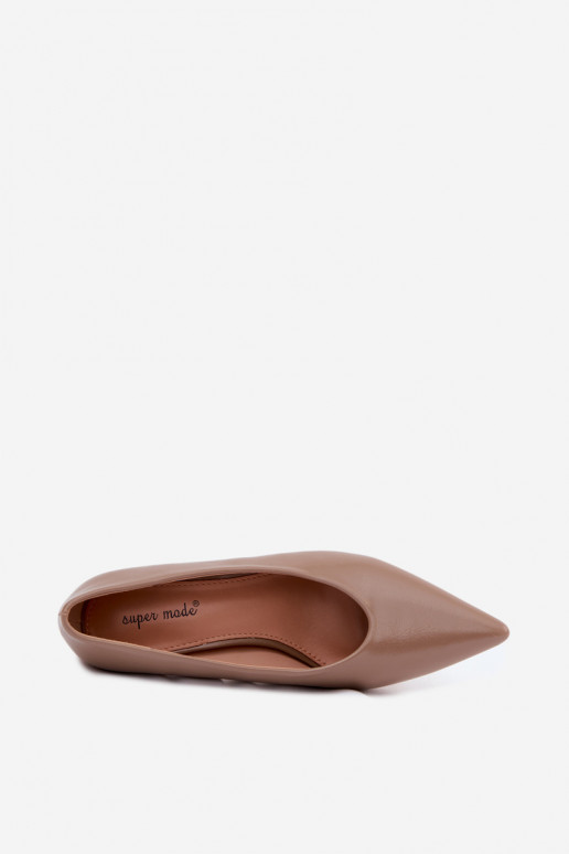 Sapatos pontudos com saltos em caqui Silenta