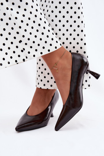 Sapatos pontudos com saltos CzekoladoĮe Silenta 2