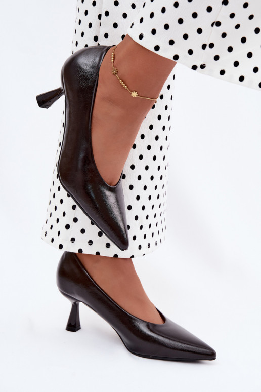 Sapatos pontudos com saltos CzekoladoĮe Silenta