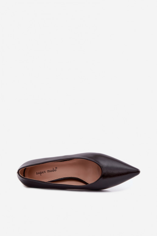 Sapatos pontudos com saltos CzekoladoĮe Silenta