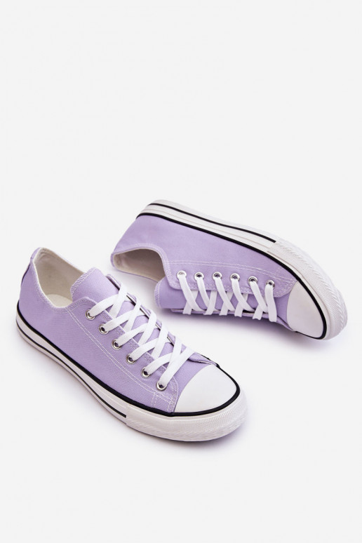 Ténis clássicos baixos femininos em roxo Vegas