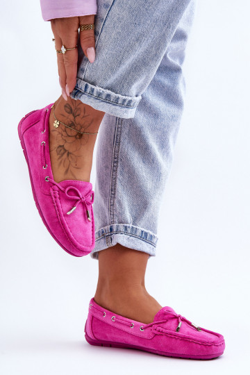 Mocassins elegantes rosas em camurça Si Passione 2