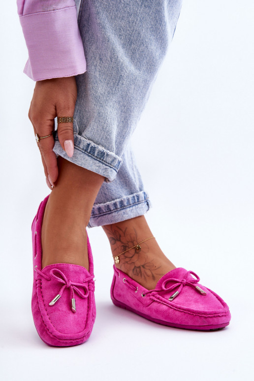 Mocassins elegantes rosas em camurça Si Passione