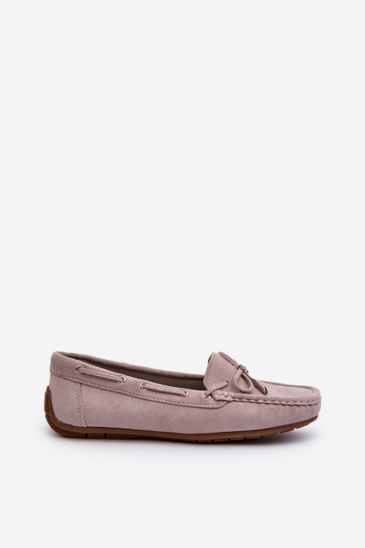 Mocassins elegantes roxos em camurça Si Passione