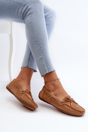 Mocassins elegantes castanhos em camurça Si Passione 2