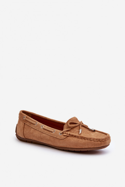 Mocassins elegantes castanhos em camurça Si Passione