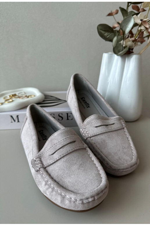 Mocassins elegantes roxos em camurça Lenvie