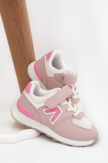 Ténis infantis rosa com fechos de velcro Galisse