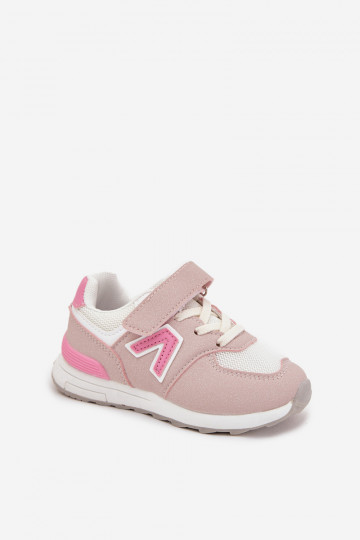 Ténis infantis rosa com fechos de velcro Galisse 2