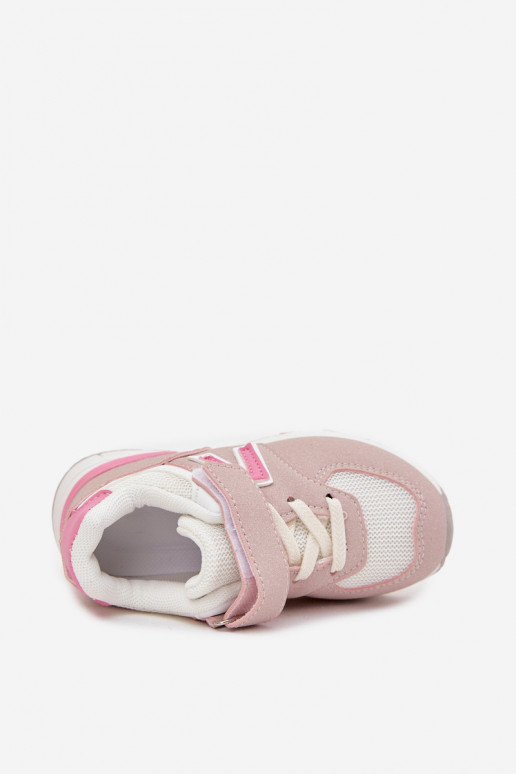 Ténis infantis rosa com fechos de velcro Galisse