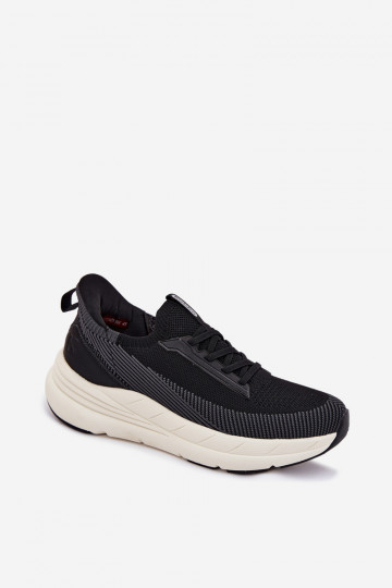 Sapatos esportivos masculinos slip-on com plataforma Kobbo 102421 cor preta 2