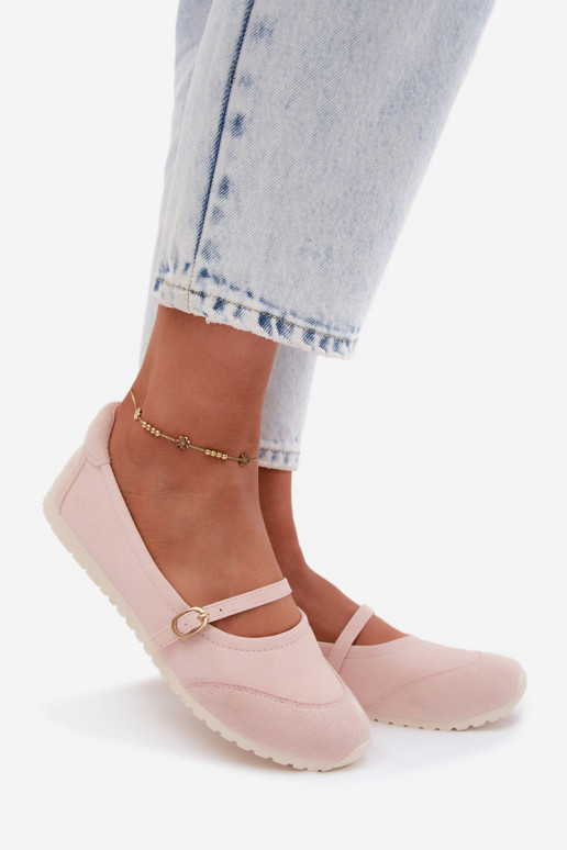 Bailarinas Estilo esportivo com alças cor rosa Charmy