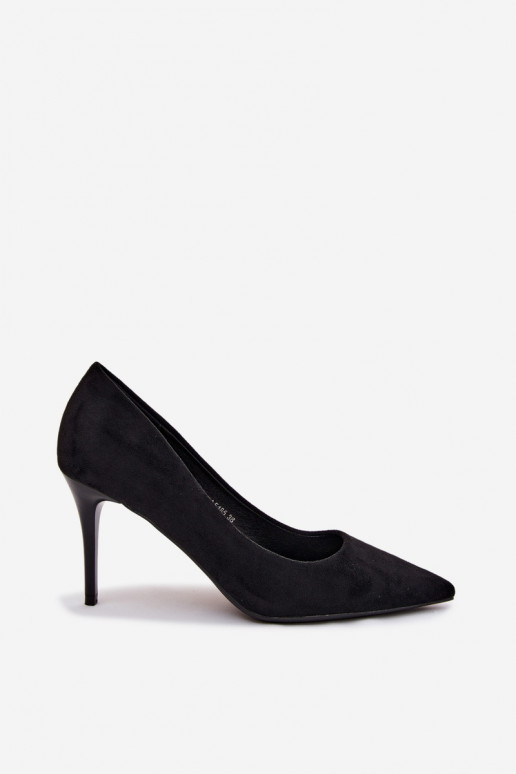 Sapatos de salto altos pretos de camurça sintética Tropessa