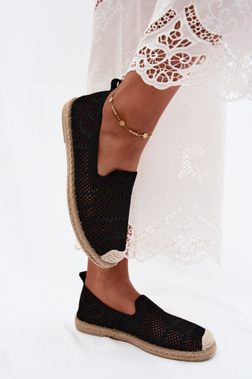 Espadrilles pretas de renda Candessa