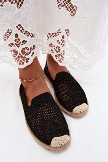 Espadrilles pretas de renda Candessa 2