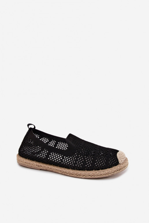 Espadrilles pretas de renda Candessa