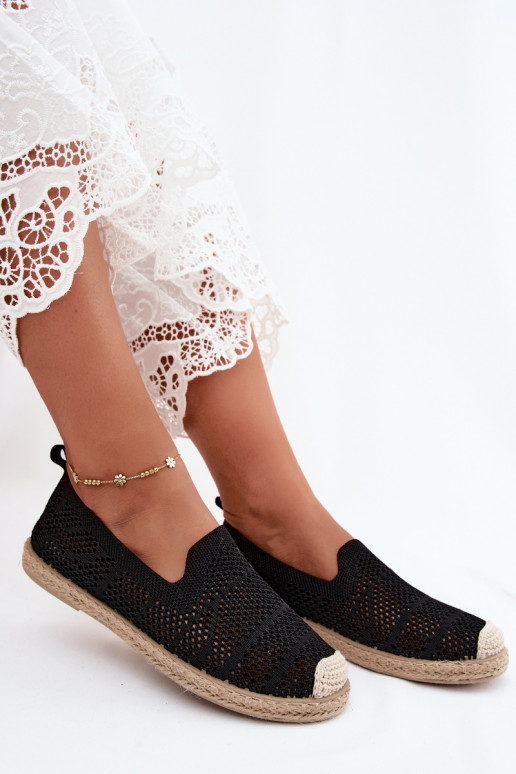 Espadrilles pretas de renda Candessa