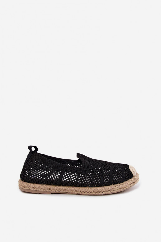 Espadrilles pretas de renda Candessa