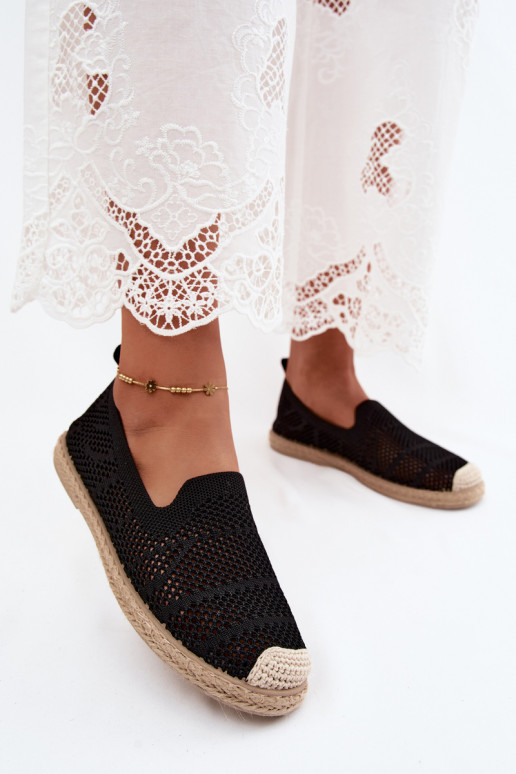 Espadrilles pretas de renda Candessa