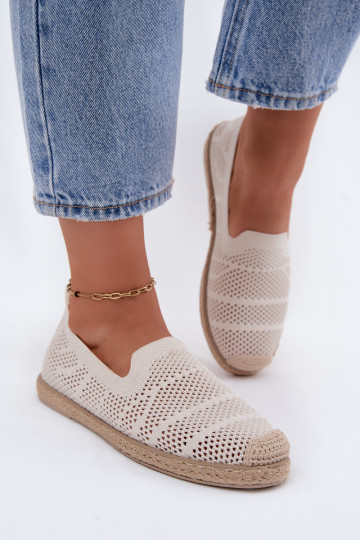 Espadrilhas cor de marfim vazadas Candessa