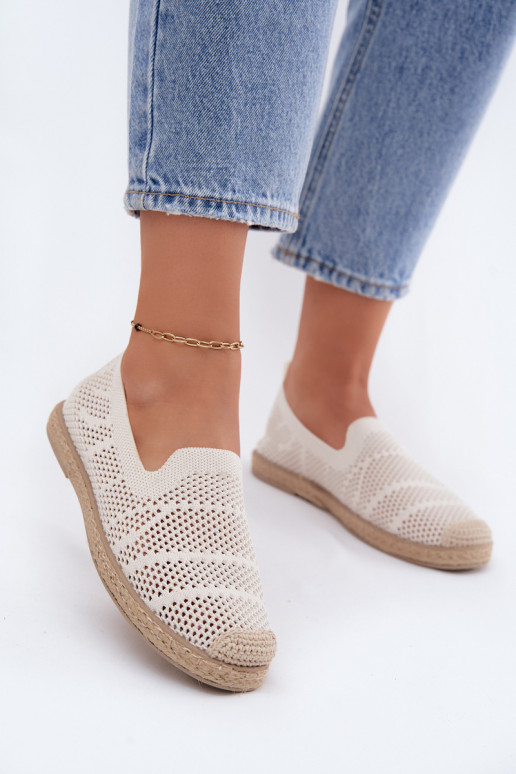 Espadrilhas cor de marfim vazadas Candessa