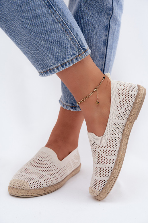 Espadrilhas cor de marfim vazadas Candessa