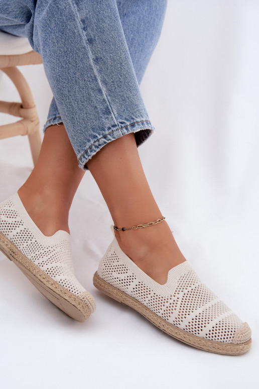 Espadrilhas cor de marfim vazadas Candessa