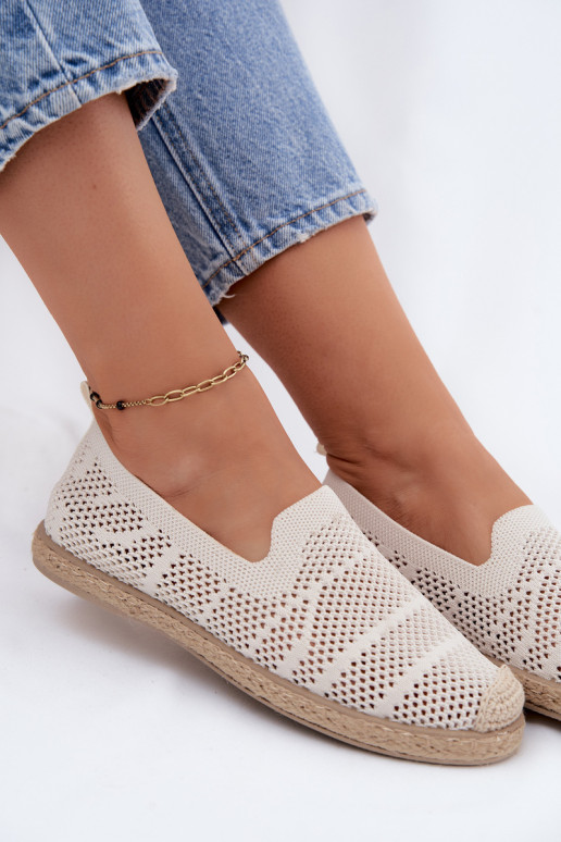 Espadrilhas cor de marfim vazadas Candessa