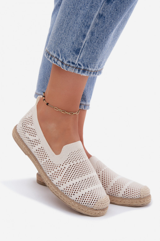 Espadrilhas cor de marfim vazadas Candessa