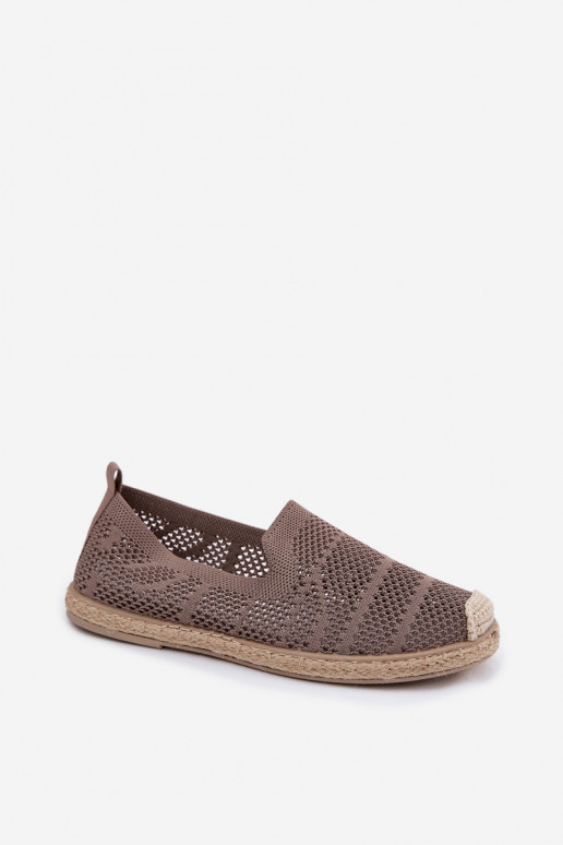 Espadrilhas cor caqui vazadas Candessa