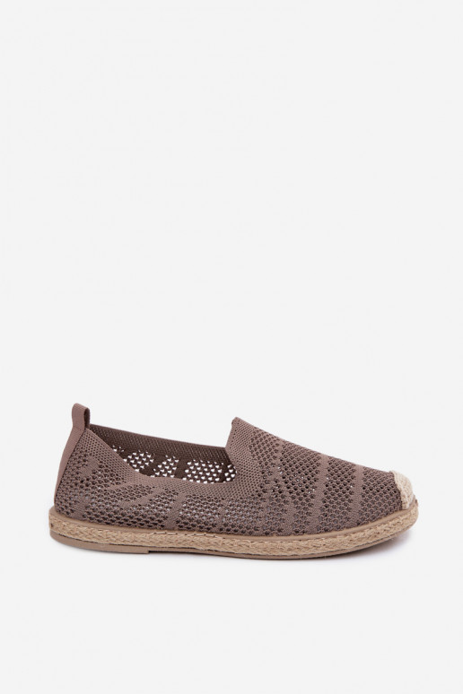 Espadrilhas cor caqui vazadas Candessa