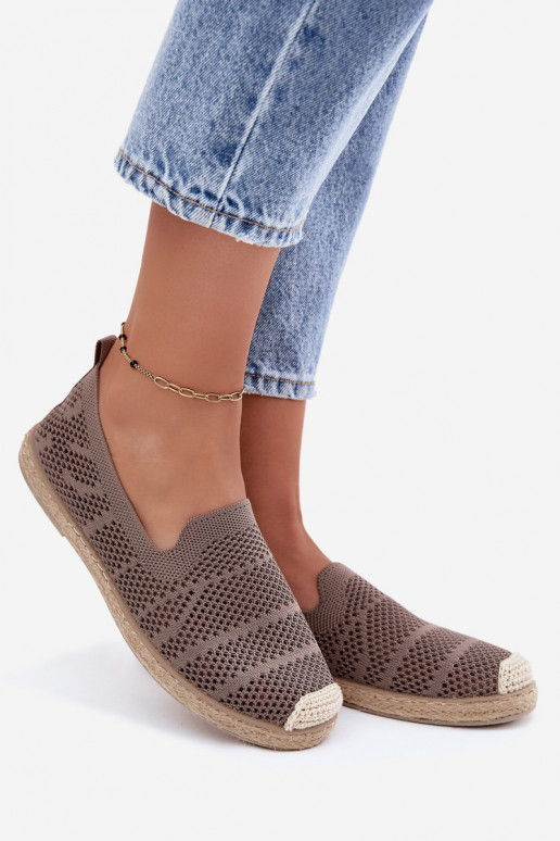 Espadrilhas cor caqui vazadas Candessa