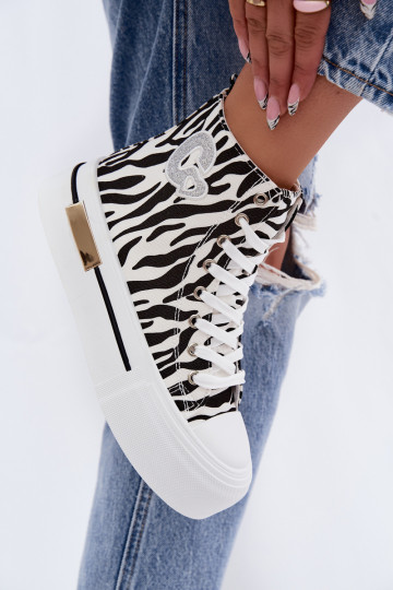 Sapatos casuais com plataforma Zebra Meloria