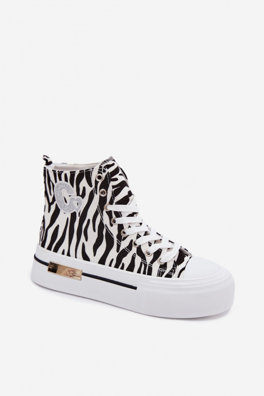 Sapatos casuais com plataforma Zebra Meloria