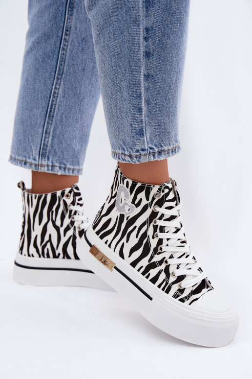 Sapatos casuais com plataforma Zebra Meloria