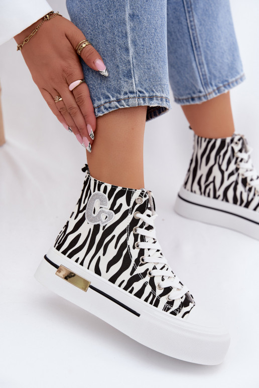 Sapatos casuais com plataforma Zebra Meloria