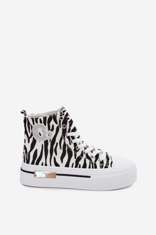 Sapatos casuais com plataforma Zebra Meloria