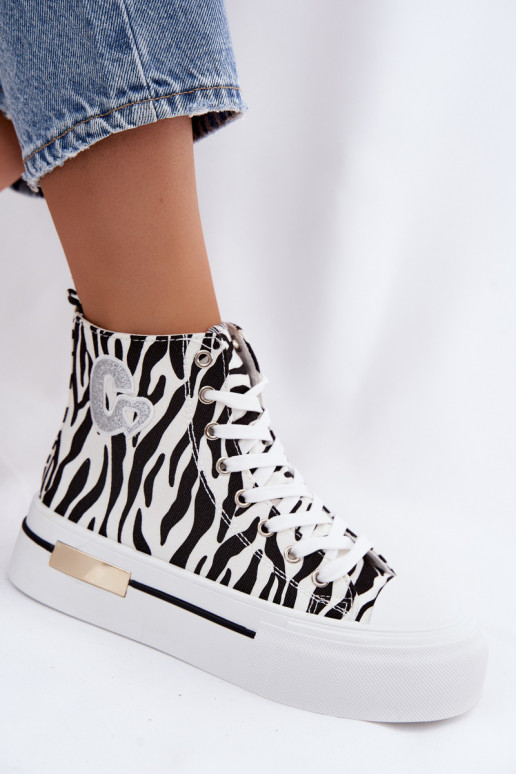 Sapatos casuais com plataforma Zebra Meloria