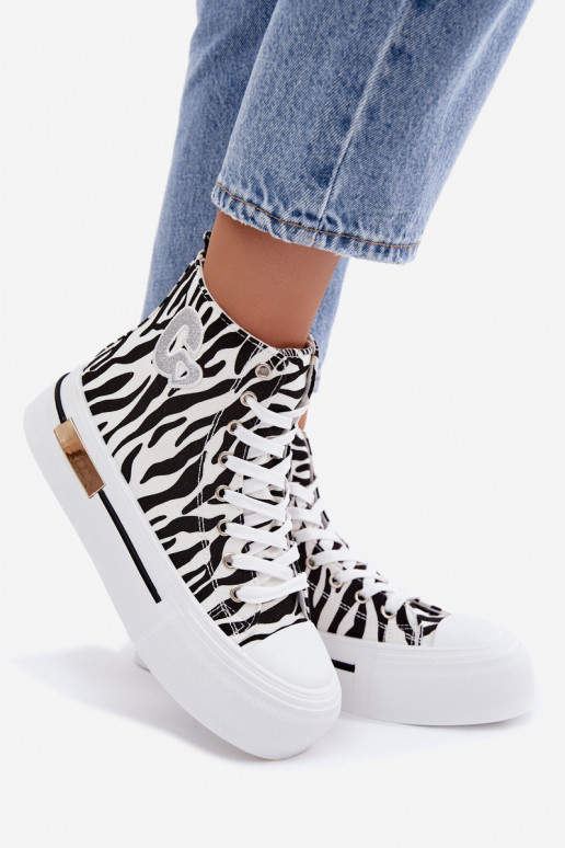 Sapatos casuais com plataforma Zebra Meloria