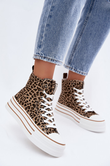 Sapatos casuais com tornozelo e estampa de leopardo Inildrose 2