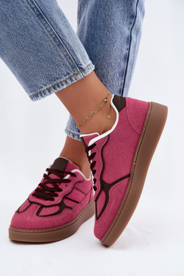 Ténis baixos femininos em cor de rosa Brenelle 2