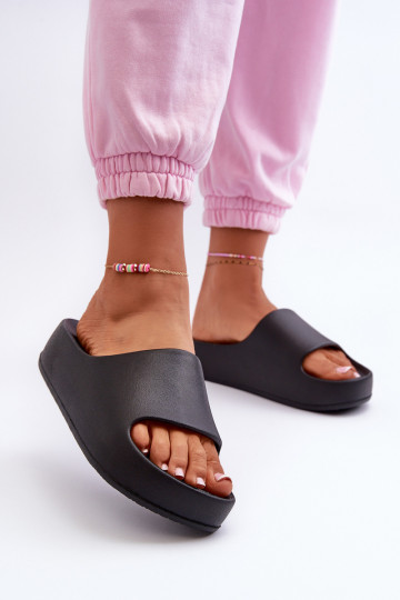 Chinelos leves pretos femininos Airaplea
