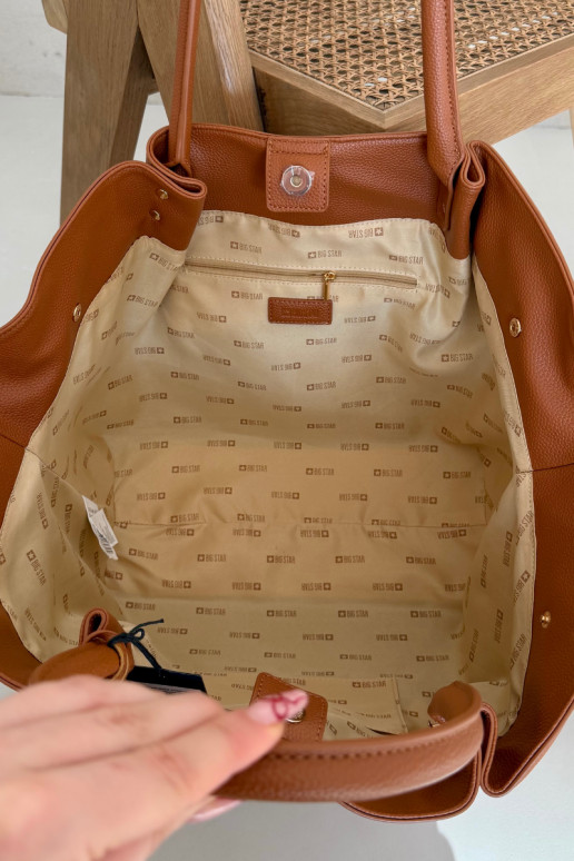 Grande bolsa marrom feminina Big Star SS574006