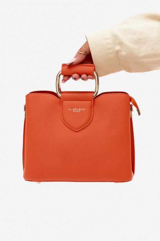 Bolsa laranja em couro sintético Lorielle