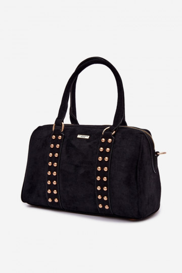 Bolsa preta com tachas douradas Emelle 2
