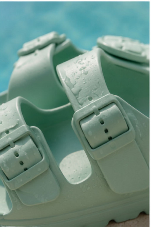 Chinelos femininos com plataforma de espuma em menta Melorea