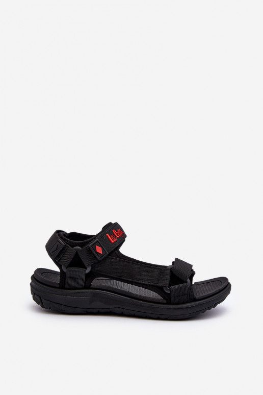 Sandálias femininas com fechos adesivos em preto Lee Cooper LCIN-26-34-4423L