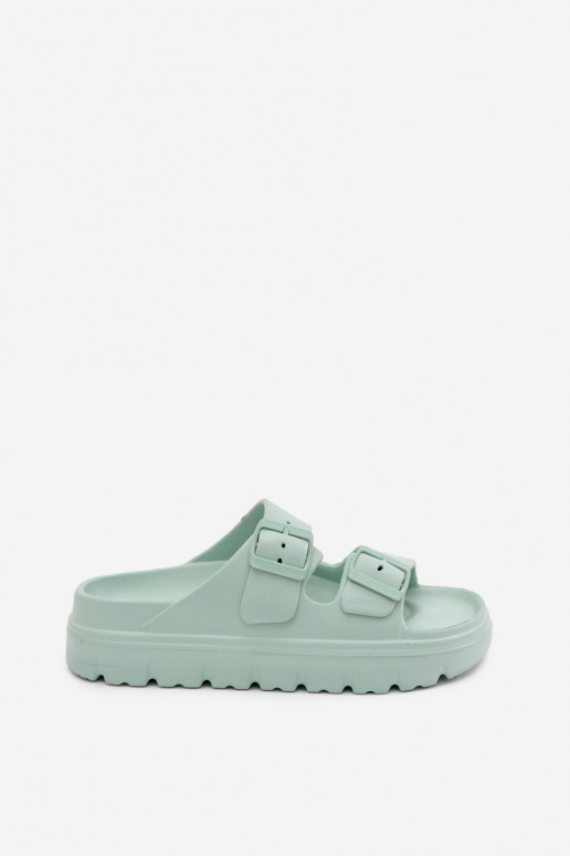 Chinelos femininos com plataforma de espuma em menta Melorea