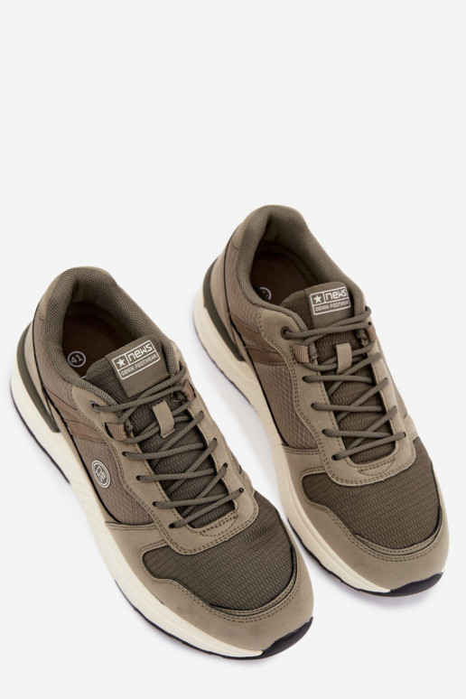 Sapatos desportivos masculinos com plataforma em verde Hanirin